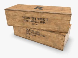nosotros k y c raciones caja de madera segunda guerra mundial Modelo 3D