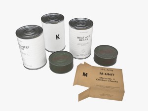 us k-rations set wwii 3D Model