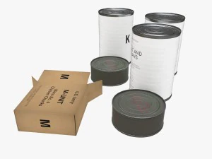 le razioni K americane sono state impostate durante la seconda guerra mondiale Modello 3D