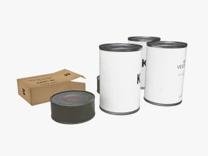 le razioni K americane sono state impostate durante la seconda guerra mondiale Modello 3D