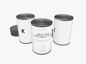 le razioni K americane sono state impostate durante la seconda guerra mondiale Modello 3D