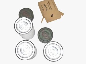 le razioni K americane sono state impostate durante la seconda guerra mondiale Modello 3D