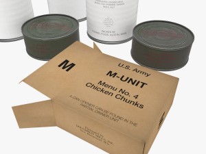 us k-rations set wwii 3D Model