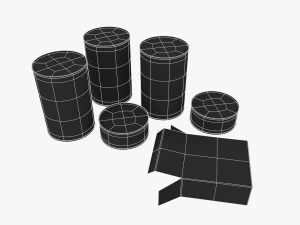 le razioni K americane sono state impostate durante la seconda guerra mondiale Modello 3D