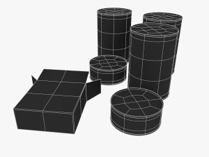 us k-rations set wwii 3D Model