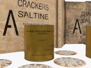 us crackers wooden crate 3D Model