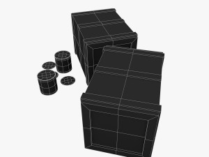 us crackers wooden crate 3D Model