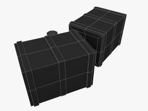 us crackers wooden crate 3D Model
