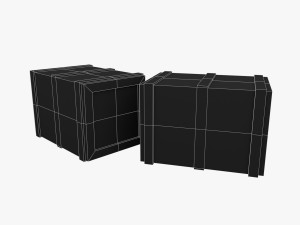 us crackers wooden crate 3D Model