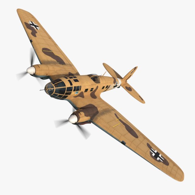 heinkel he 111 vg-es 3Dモデル .c4d .max .obj .3ds .fbx .stl .blend 