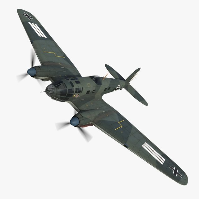 heinkel he 111 a1-da 3D Модель .c4d .max .obj .3ds .fbx .stl .blend 
