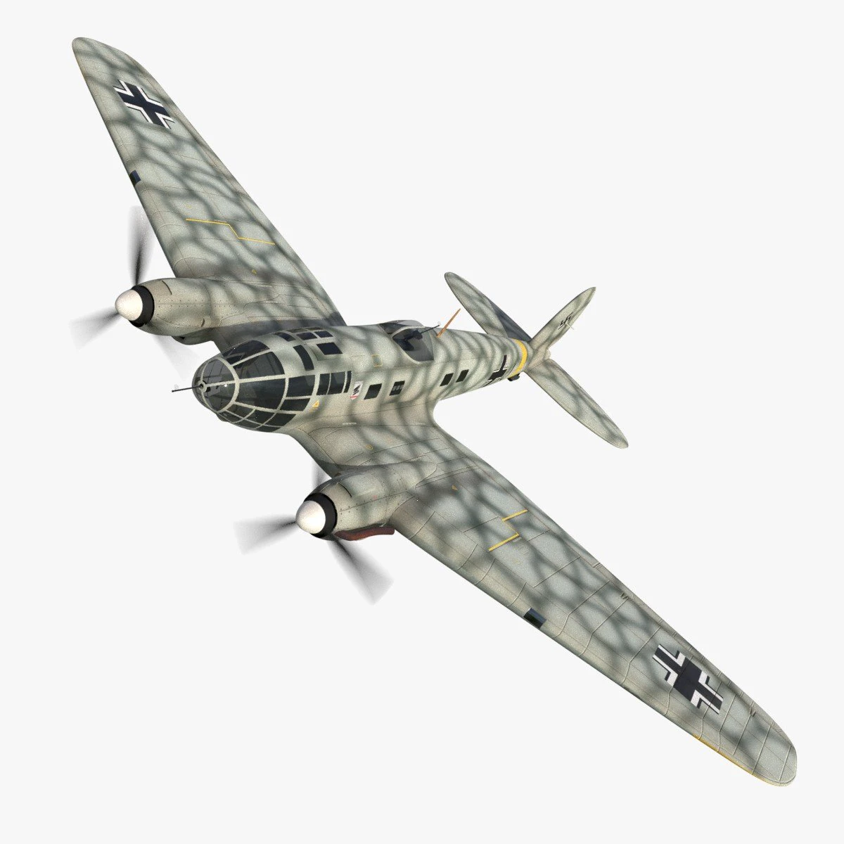 heinkel he 111 j 3D Model .c4d .max .obj .3ds .fbx .stl .blend 