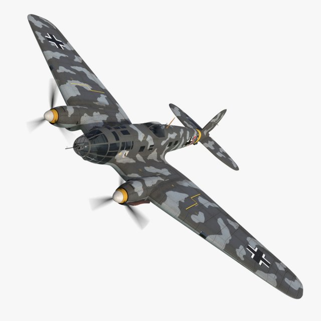 heinkel he 111 5j-es 3D Модель .c4d .max .obj .3ds .fbx .stl .blend 