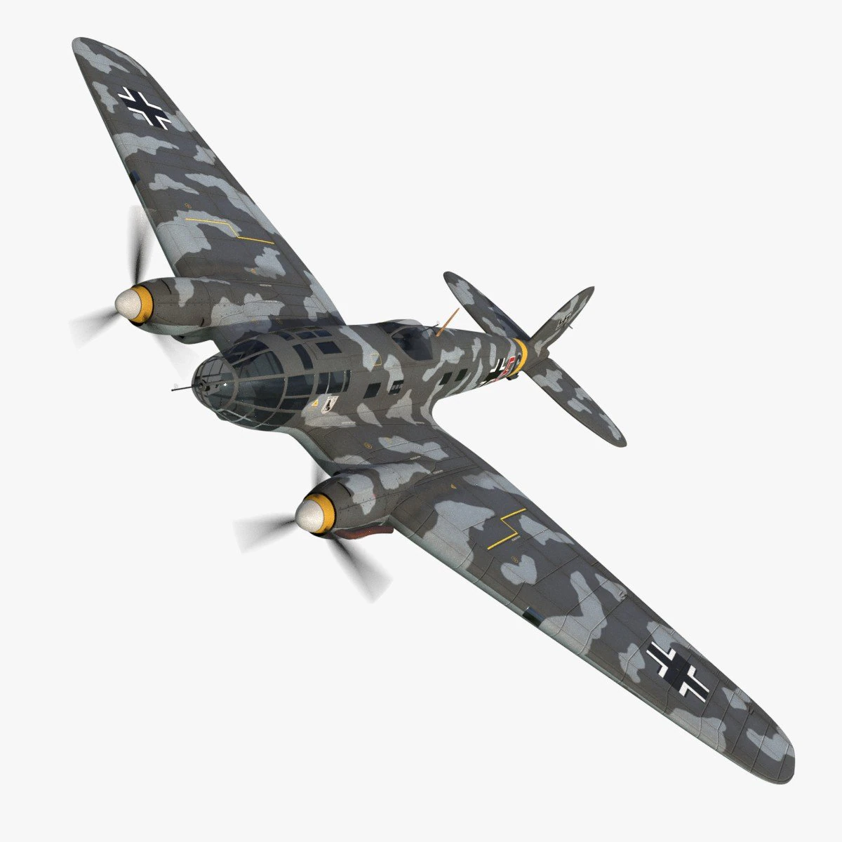 heinkel he 111 5j-es 3D Model .c4d .max .obj .3ds .fbx .stl .blend 