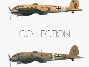 heinkel he 111 - north africa collection 3D Model