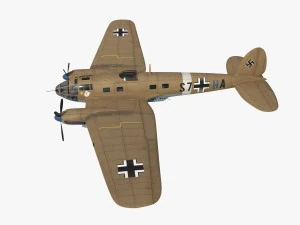 heinkel he 111 - north africa collection 3D Model