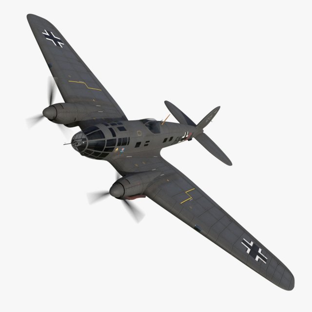 heinkel he 111 6n-ck 3D Model .c4d .max .obj .3ds .fbx .lwo .lw .lws