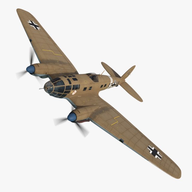 heinkel he 111 s7-ha 3D Model .c4d .max .obj .3ds .fbx .lwo .lw .lws