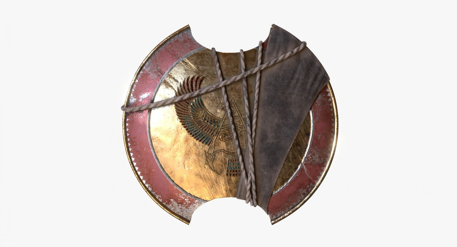 3d bayek shield - fan art model 3D Model .c4d .max .obj .3ds .fbx .stl .blend 