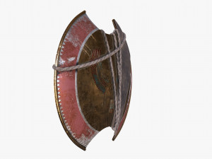 3d bayek shield - fan art model 3D मॉडल