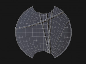 3d bayek shield - fan art model 3D मॉडल