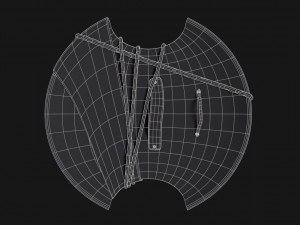 3d bayek shield - fan art model 3D मॉडल