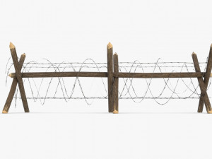barbed wire fence wwii 3D मॉडल