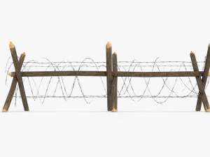 Recinto di filo spinato della seconda guerra mondiale Modello 3D