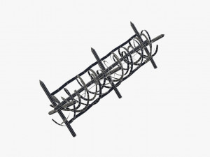 barbed wire fence wwii 3D मॉडल