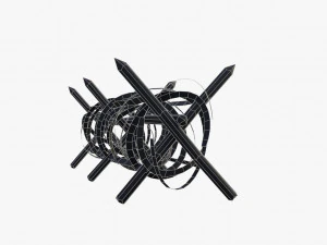 Recinto di filo spinato della seconda guerra mondiale Modello 3D