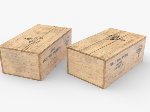 us first aids wooden boxes wwii Modello 3D