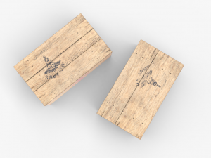 us first aids wooden boxes wwii Modello 3D