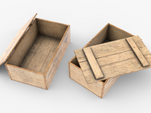 us first aids wooden boxes wwii Modello 3D