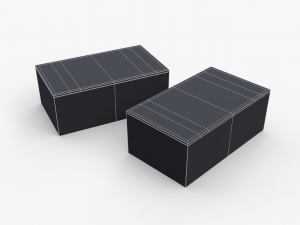 us first aids wooden boxes wwii Modello 3D