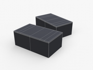 us first aids wooden boxes wwii Modello 3D