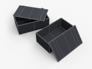 us first aids wooden boxes wwii Modello 3D