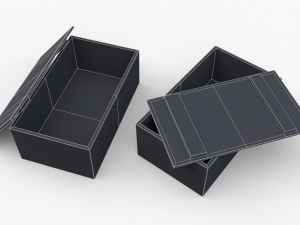 us first aids wooden boxes wwii Modello 3D