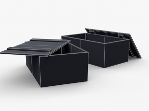 us first aids wooden boxes wwii Modello 3D
