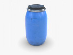 chemical plastic barrel Modello 3D