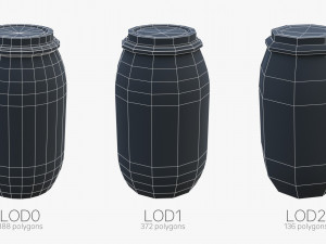 chemical plastic barrel 3Dモデル