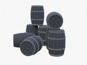 wooden barrels Modèle 3D