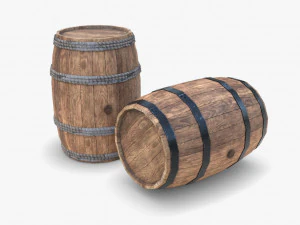 wooden barrels 3D Model
