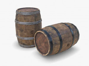 wooden barrels 3D Model