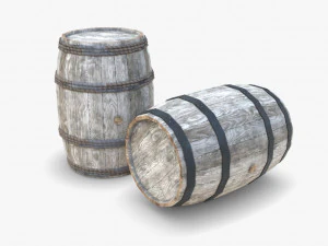 wooden barrels 3D Model