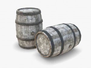 wooden barrels 3D Model