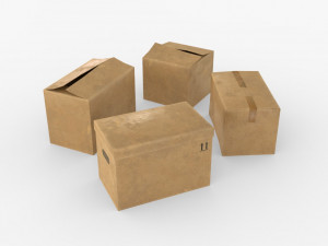 carboard boxes Modello 3D