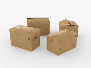 carboard boxes 3D Model