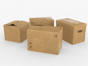 carboard boxes 3D Model