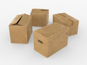 carboard boxes 3D Model