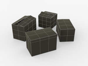carboard boxes 3D Model